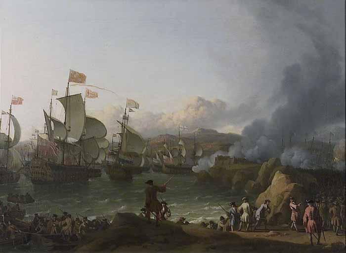 Ludolf Bakhuizen Battle of Vigo Bay oil painting image